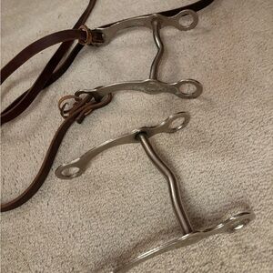 Western bits and reins